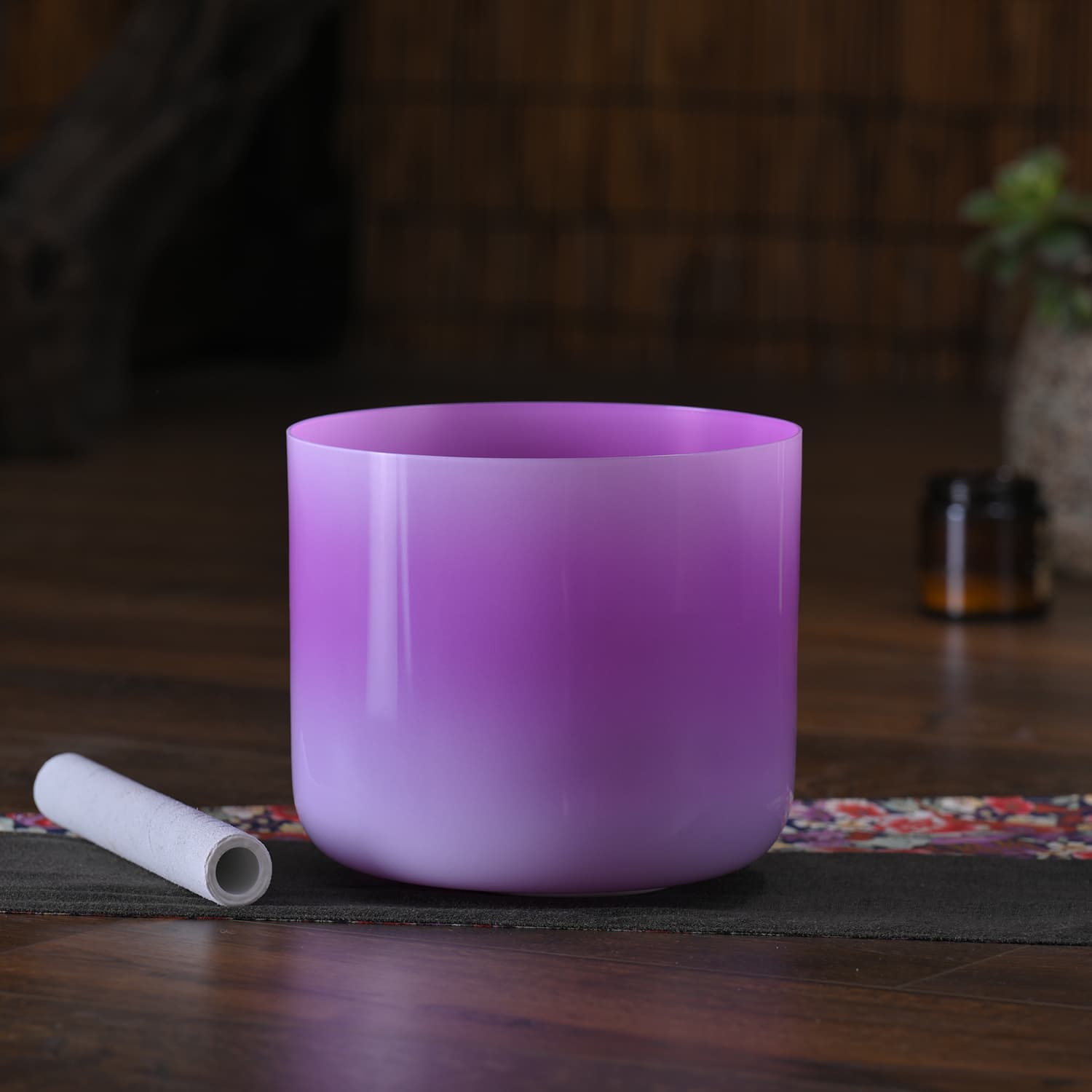 CVNC Violet Flame Alchemy Crystal Singing Bowl with Carrier Bag