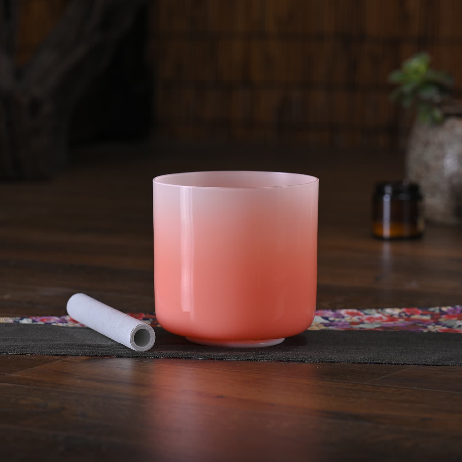 6" F+20 Rose Quartz Aura Singing Bowl