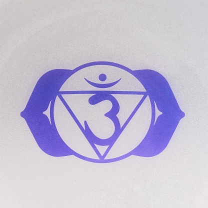 CVNC Note A Third-eye Chakra Symbol Crystal Singing Bowl For Chakra Healing Meditation