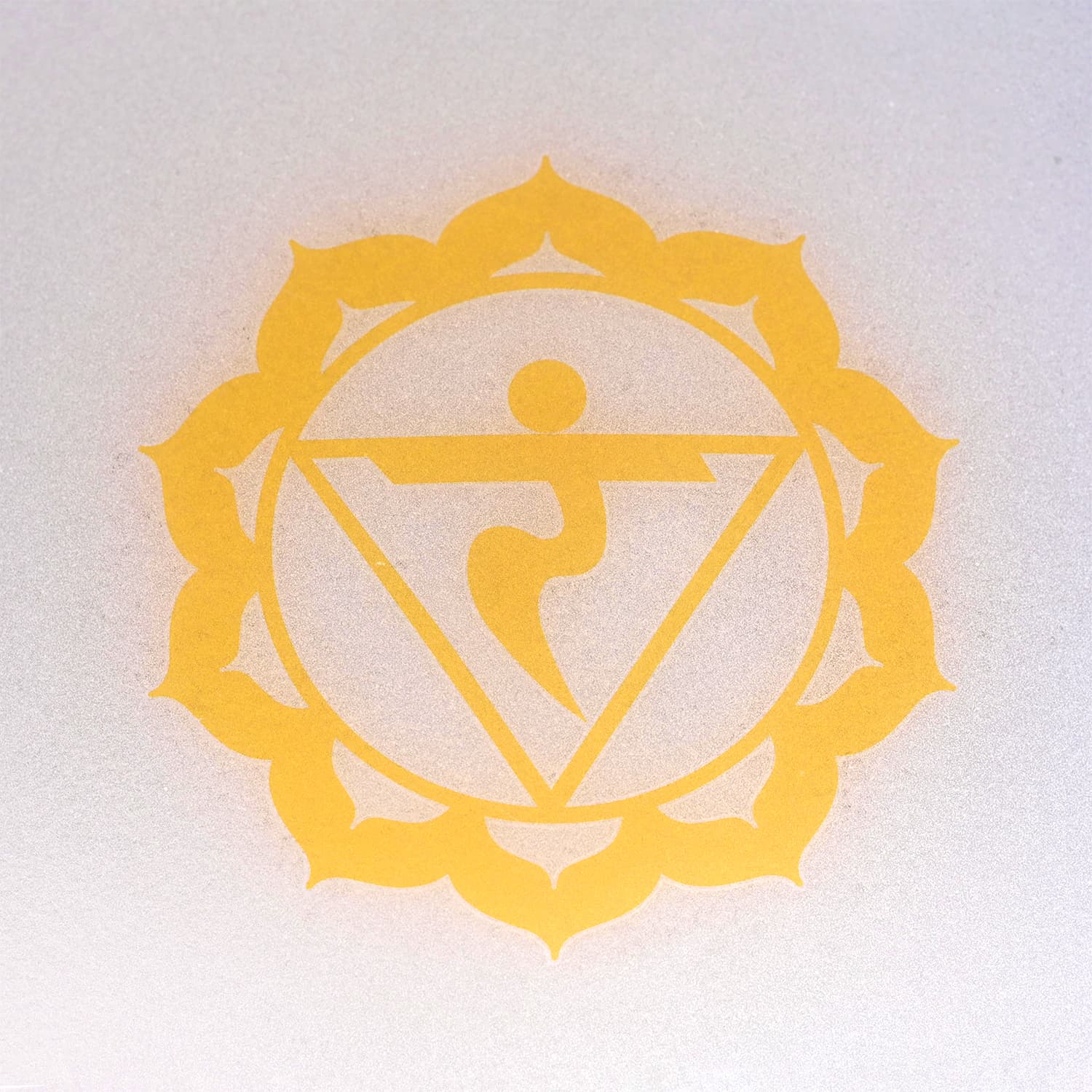 CVNC Note E Solar Plexus Chakra Symbol Crystal Singing Bowl For Sound Healing