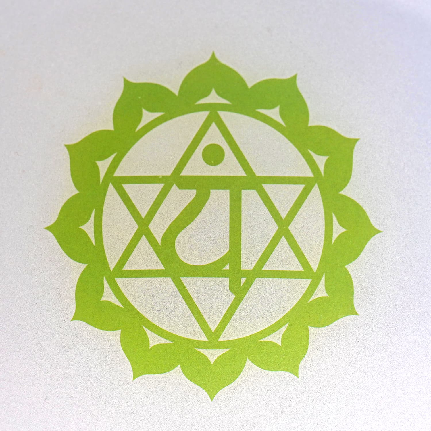 CVNC Note F Heart Chakra Symbol Crystal Singing Bowl For Chakra Healing Meditation
