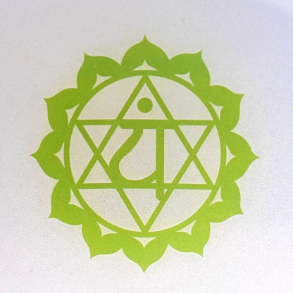 CVNC Note F Heart Chakra Symbol Crystal Singing Bowl For Chakra Healing Meditation