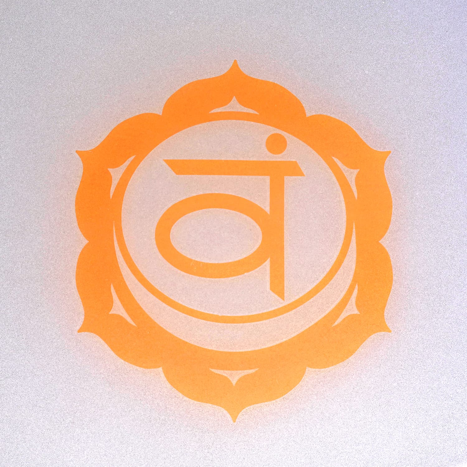 CVNC Note D Sacral Chakra Symbol Crystal Singing Bowl For Sound Healing