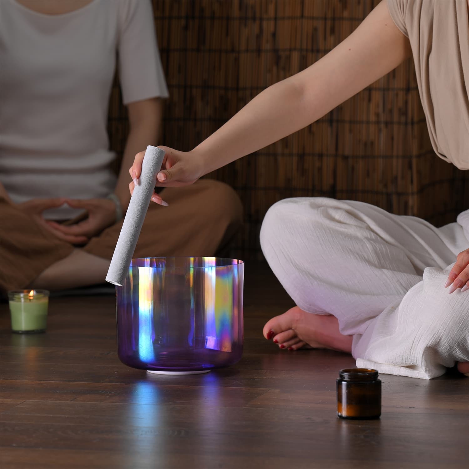 6" A-25 Indigo Aura Gold Singing Bowl