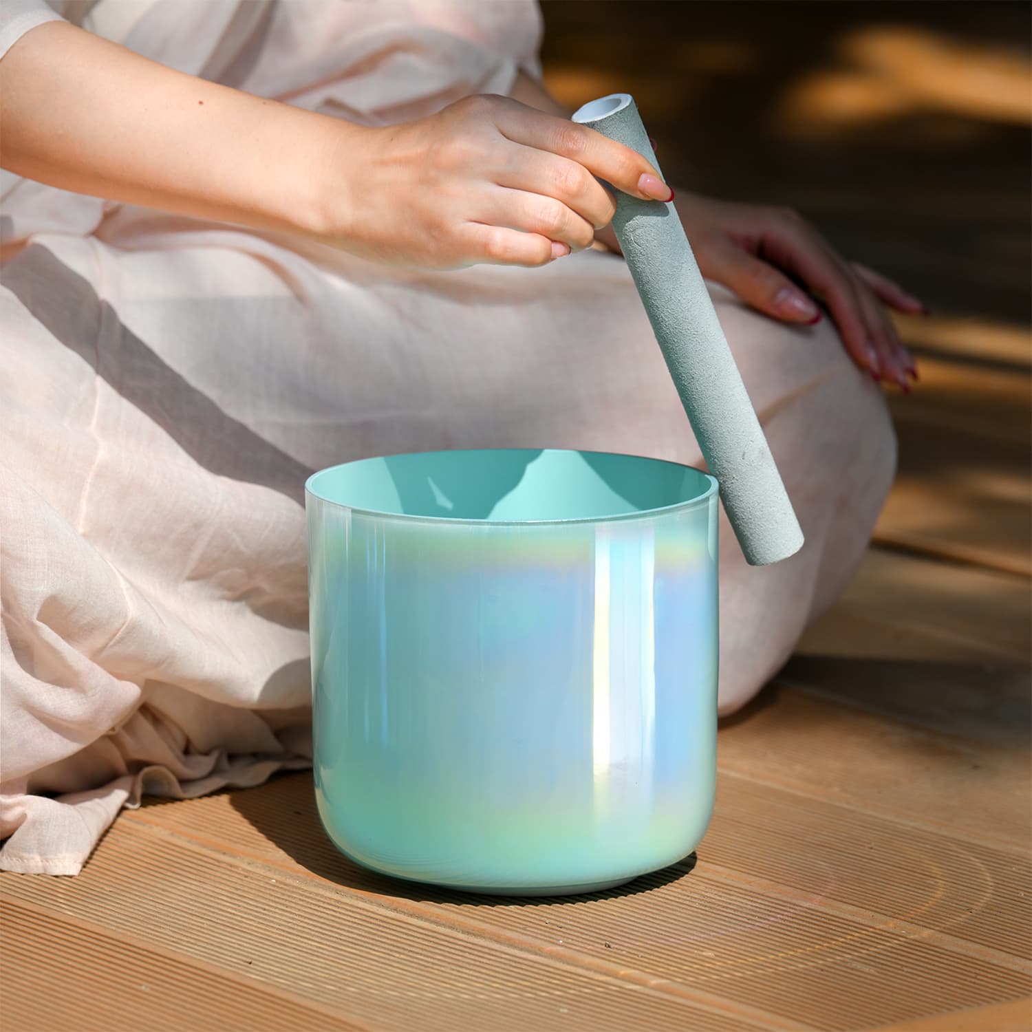 CVNC 432 Hz Perfect Pitch Turquoise Green Essence Singing Bowl