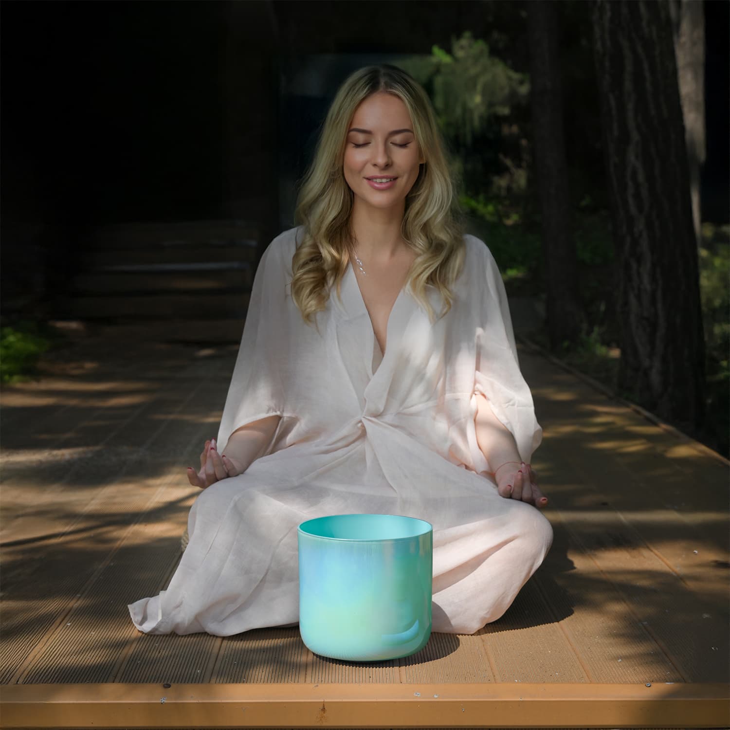 CVNC 432 Hz Perfect Pitch Turquoise Green Essence Singing Bowl