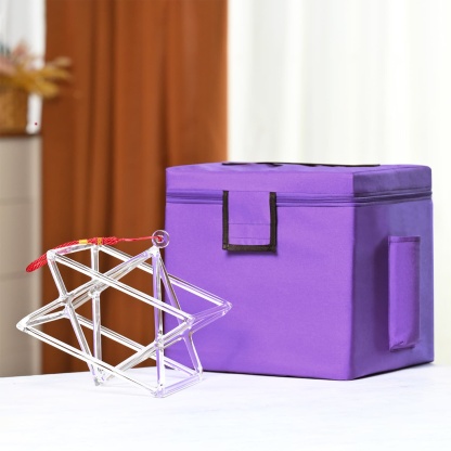 CVNC Optically Clear Quartz Crystal Singing Merkaba Pyramid Healing Musical Instrument Powerful Energy With Free Mallet and Rope