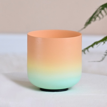 CVNC Desert Sunset Frosted Crystal Singing Bowl For Chakra Healing Meditation