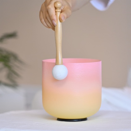 CVNC SaharaRose Frosted Crystal Singing Bowl For Sound Healing