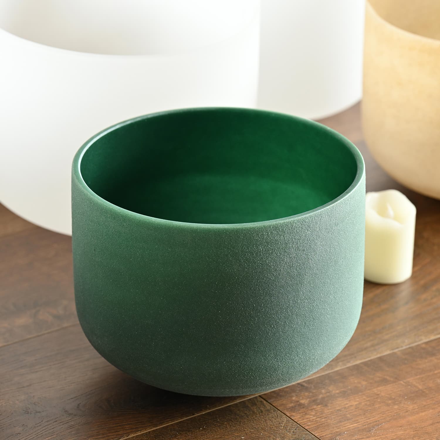CVNC Note F Color Of Emerald Gemstone Fusion Crystal Singing Bowl For Chakra Sound Healing