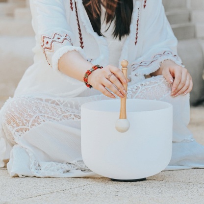 CVNC B Note Crown Chakra Crystal Singing Bowl For Chakra Healing Meditation