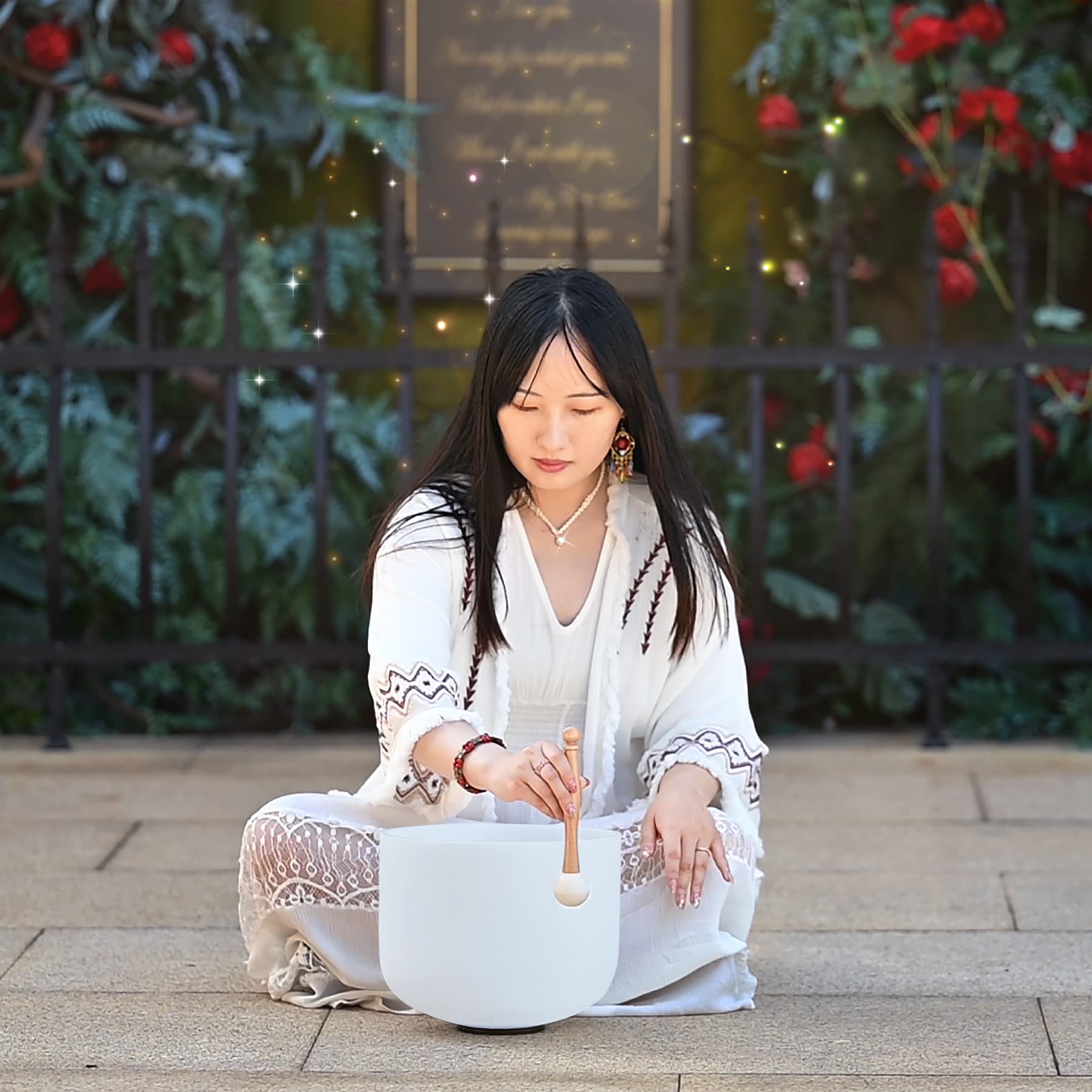 CVNC D Note Sacral Chakra Crystal Singing Bowl For Sound Healing