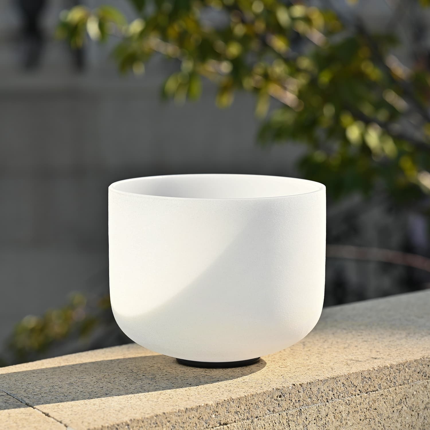 CVNC B Note Perfect Pitch Third Octave Frosted Crystal Singing Bowl