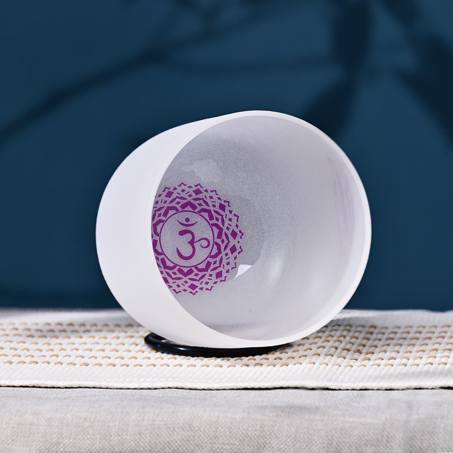 CVNC Note B Crown Chakra Symbol Crystal Singing Bowl For Chakra Healing Meditation