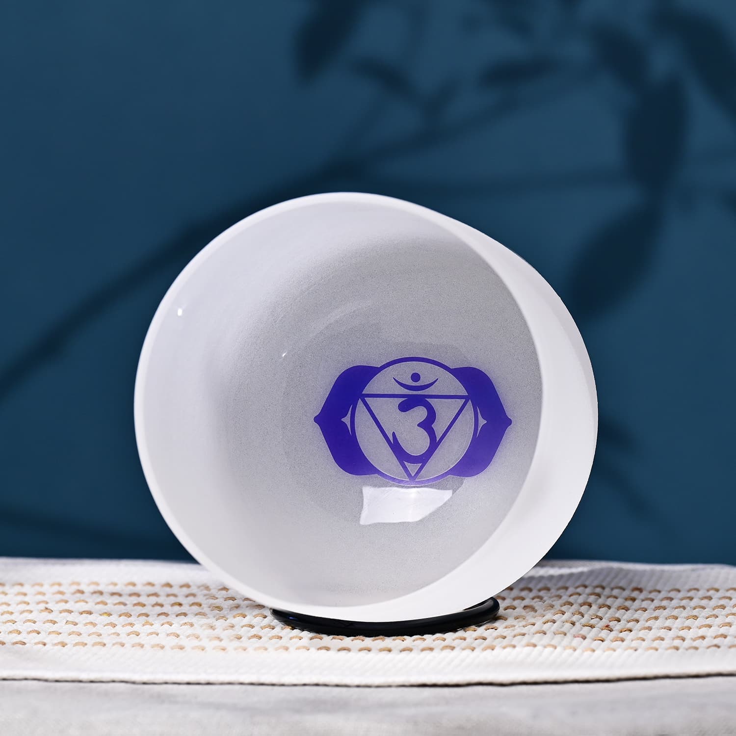CVNC Note A Third-eye Chakra Symbol Crystal Singing Bowl For Chakra Healing Meditation