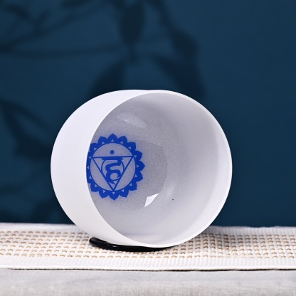 CVNC Note G Throat Chakra Symbol Crystal Singing Bowl For Chakra Healing Meditation