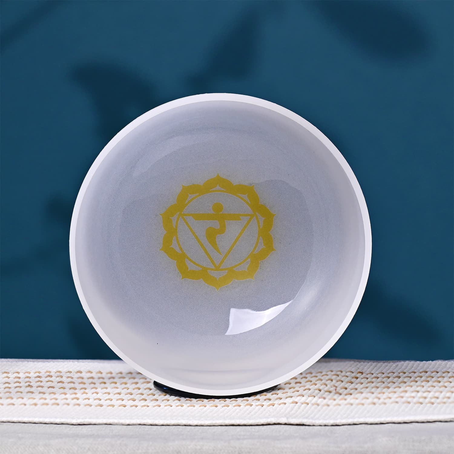 CVNC Note E Solar Plexus Chakra Symbol Crystal Singing Bowl For Sound Healing