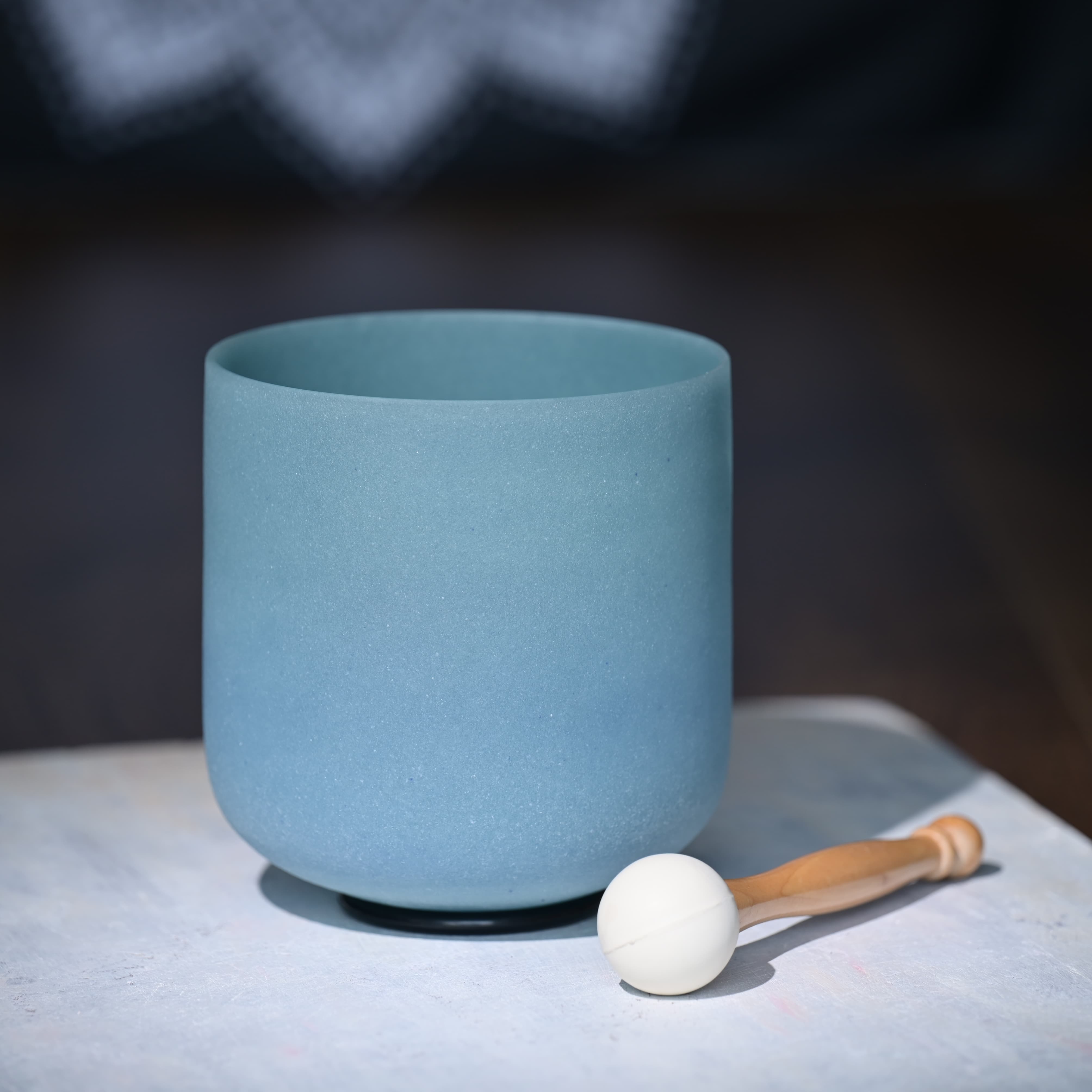 CVNC Note G Color Of Lapis Lazuli Gemstone Fusion Crystal Singing Bowl For Sound Healing