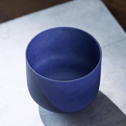 CVNC Note A Color Of Sapphire Gemstone Fusion Crystal Singing Bowl For Sound Healing