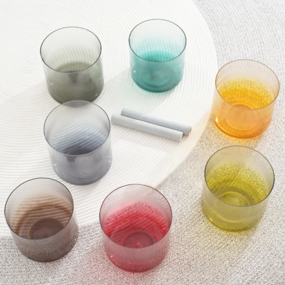 CVNC 7 PCS Alchemy Aria Crystal Singing Bowl Set With 7 Carrier Bags For Sound Bath Meditation