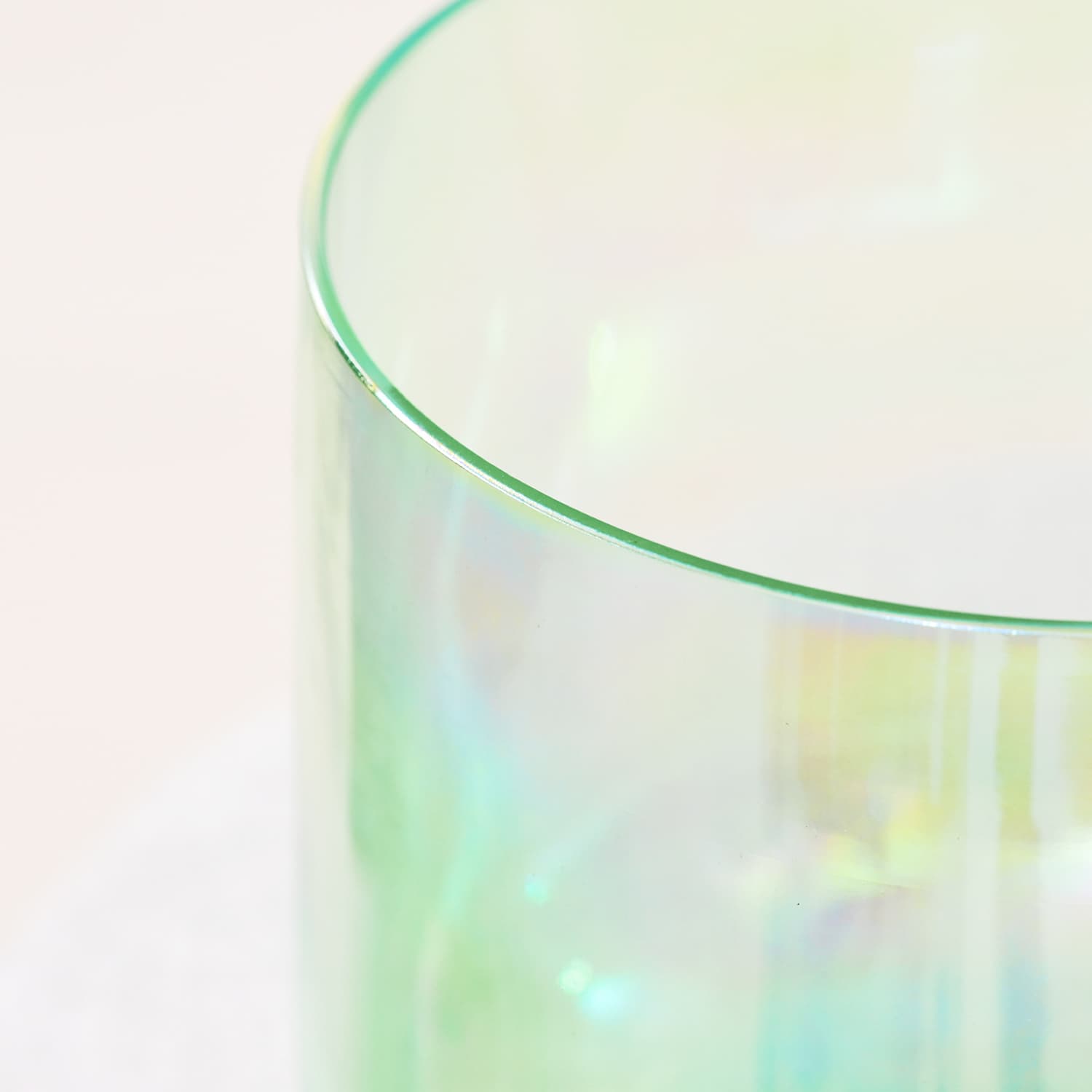 CVNC Alchemy Cosmic Light Clear Green Heart Chakra Crystal Singing Bowl with Carrier Bag For Meditation Healing