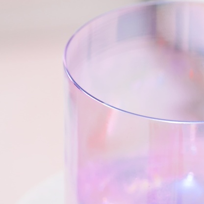 CVNC Alchemy Cosmic Light Clear Purple Crown Chakra Crystal Singing Bowl with Carrier Bag For Sound Healing