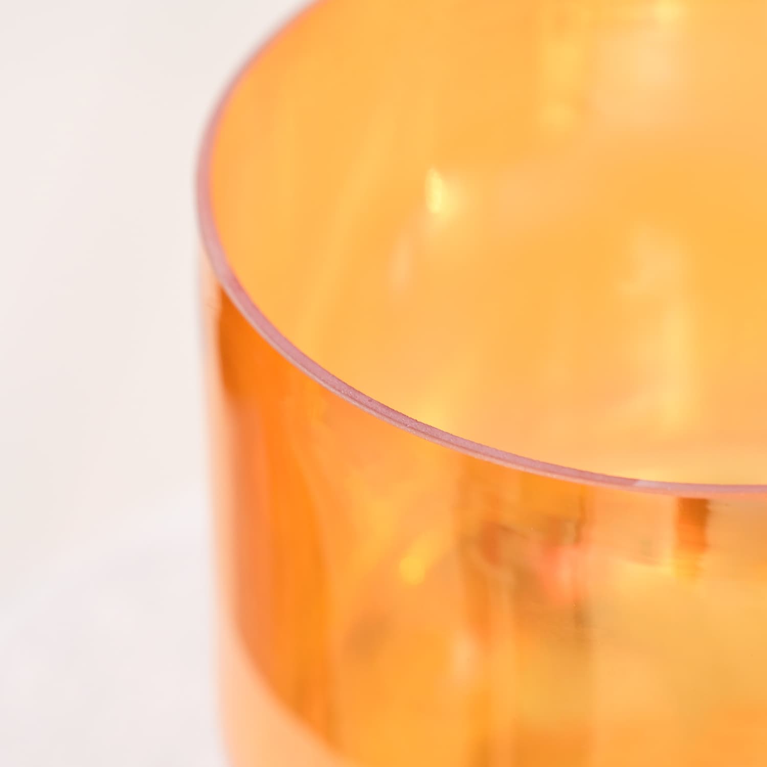CVNC Alchemy Cosmic Light Clear Orange Sacral Chakra Crystal Singing Bowl with Carrier Bag For Meditation Healing
