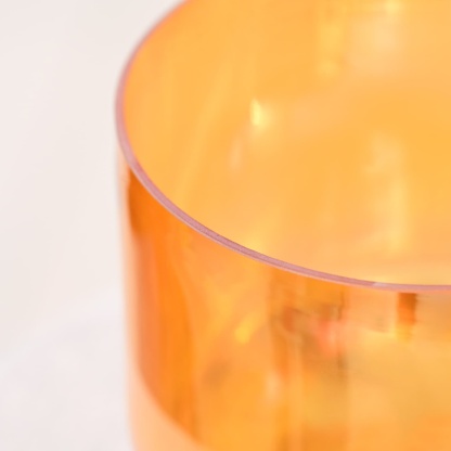CVNC Alchemy Cosmic Light Clear Orange Sacral Chakra Crystal Singing Bowl with Carrier Bag For Meditation Healing