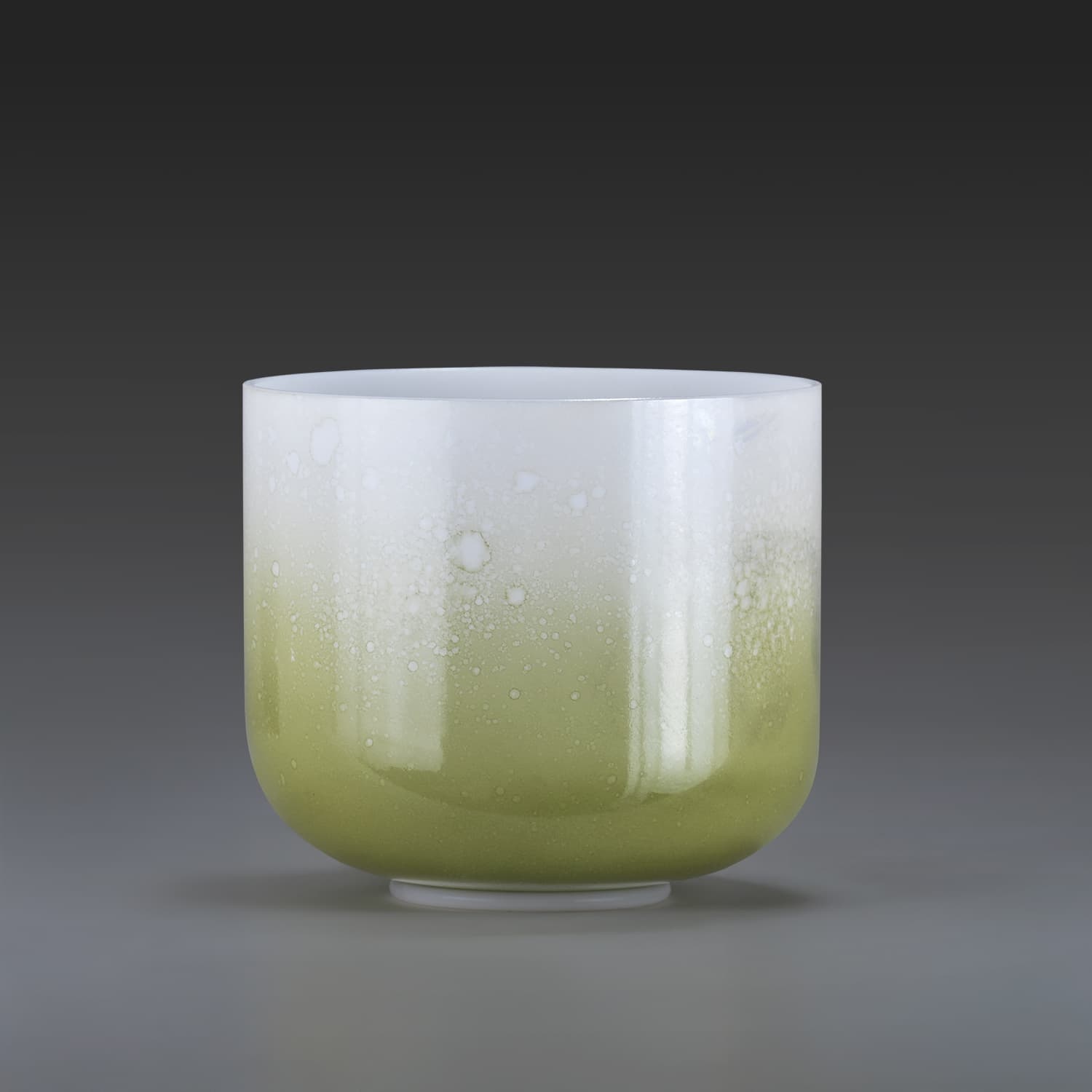 CVNC 7" E Note Olive Empyrean Crystal Singing Bowl +30 cents