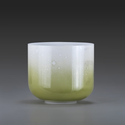 CVNC 7" E Note Olive Empyrean Crystal Singing Bowl +30 cents