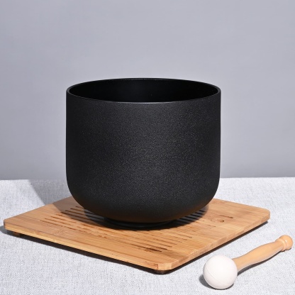 CVNC A Note Third-eye Chakra Black Frosted Crystal Singing Bowl For Sound Healing