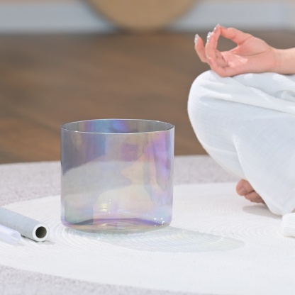 CVNC Crystal Vast Star Field Alchemy 432 Hz Perfect Pitch Crystal Singing Bowl with Carrier Bag For Sound Healing