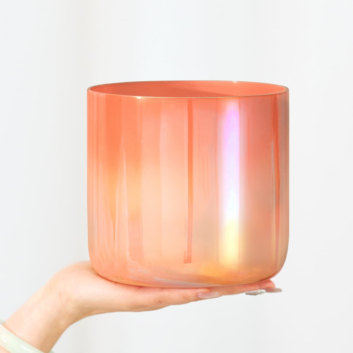 CVNC Galvanized Orange Essence Crystal Singing Bowl with Case / D4