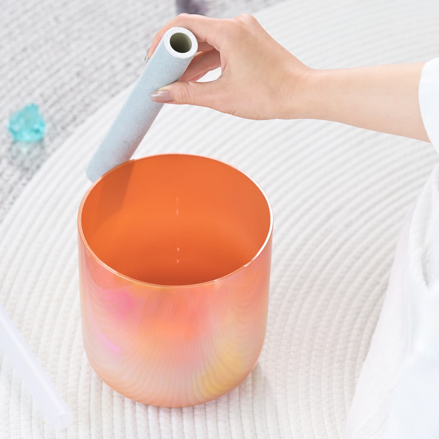 CVNC Alchemy Flame Nebula Singing Bowl with Carrier Bag For Chakra Healing Meditation