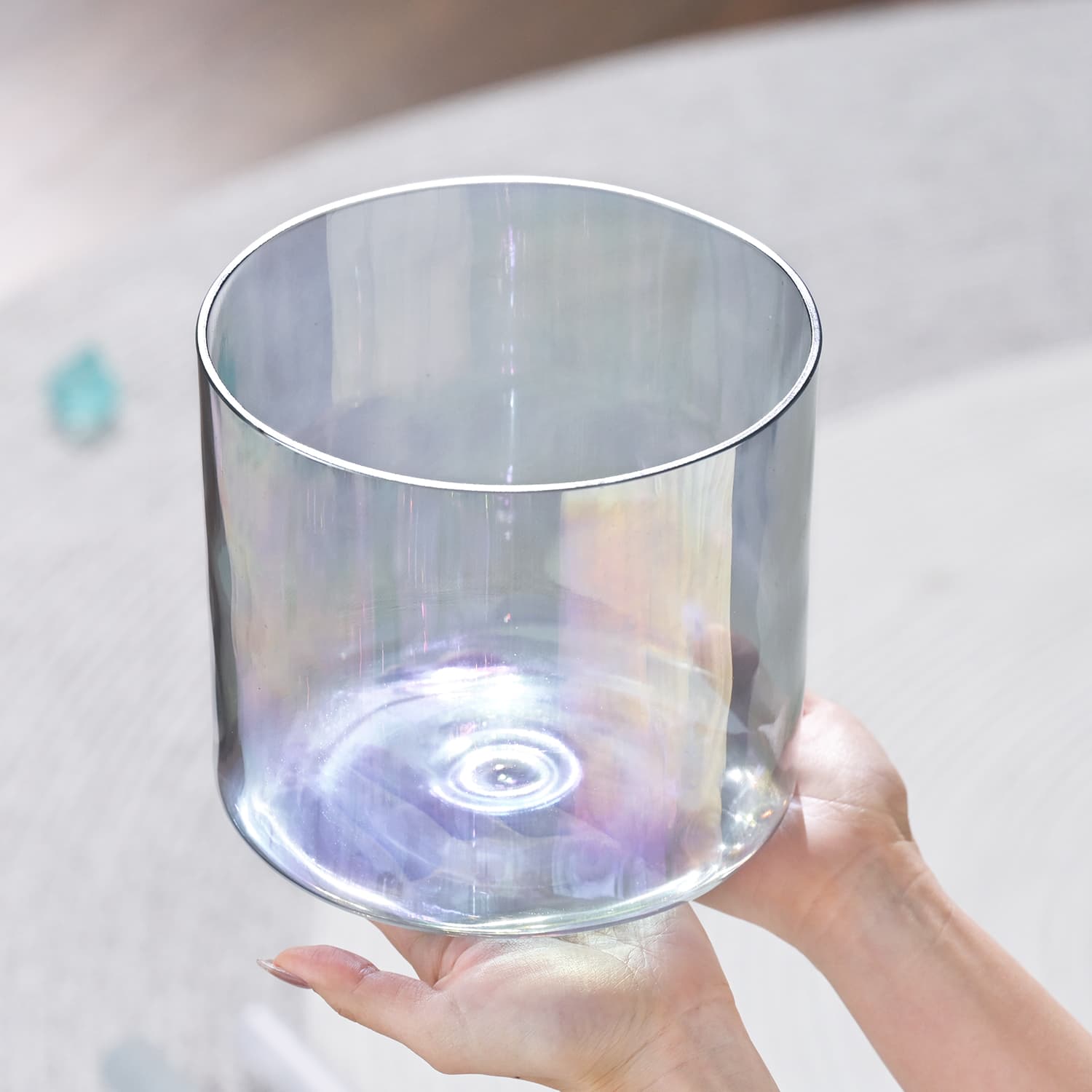 CVNC Crystal Vast Star Field Alchemy 432 Hz Perfect Pitch Crystal Singing Bowl with Carrier Bag For Sound Healing
