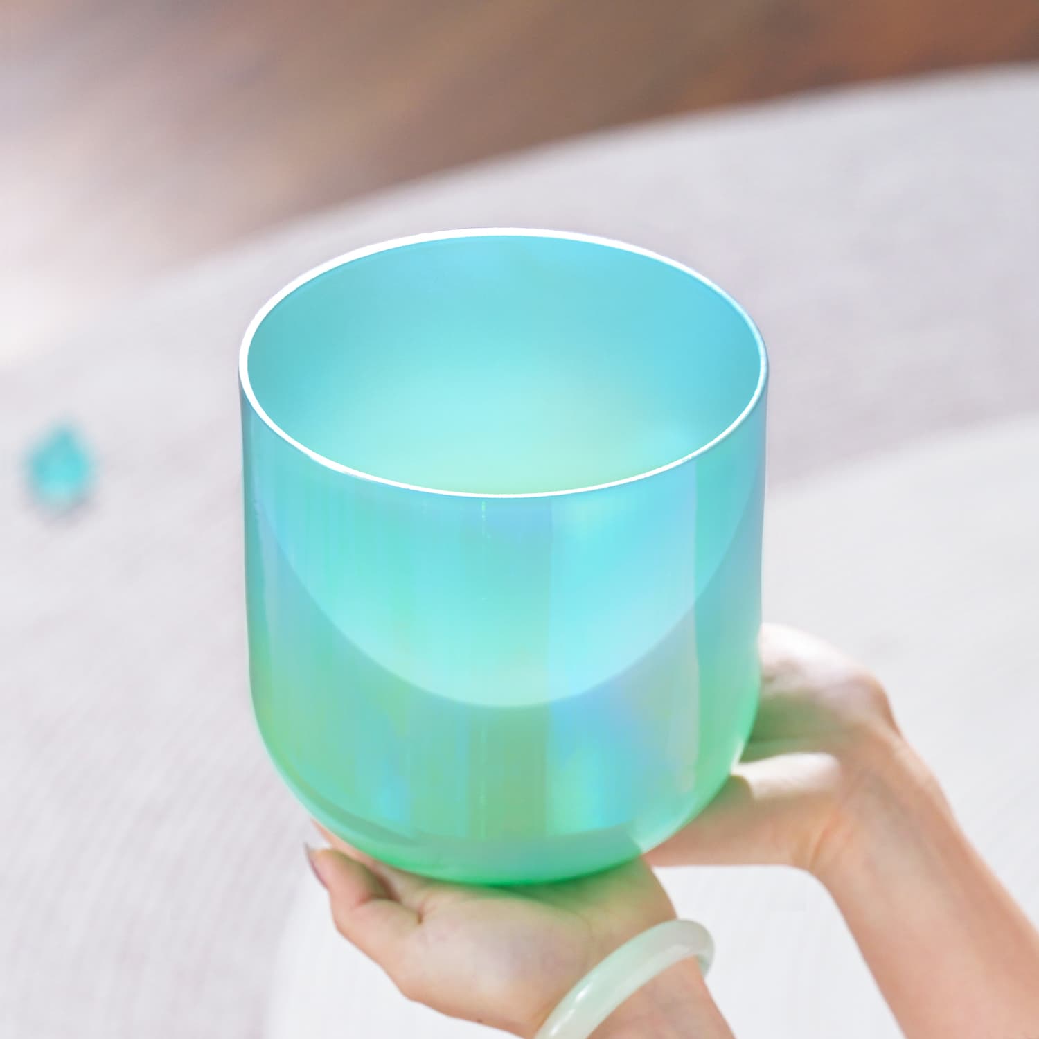 CVNC Alchemy Green Singing Bowl with Carrier Bag For Meditation Healing