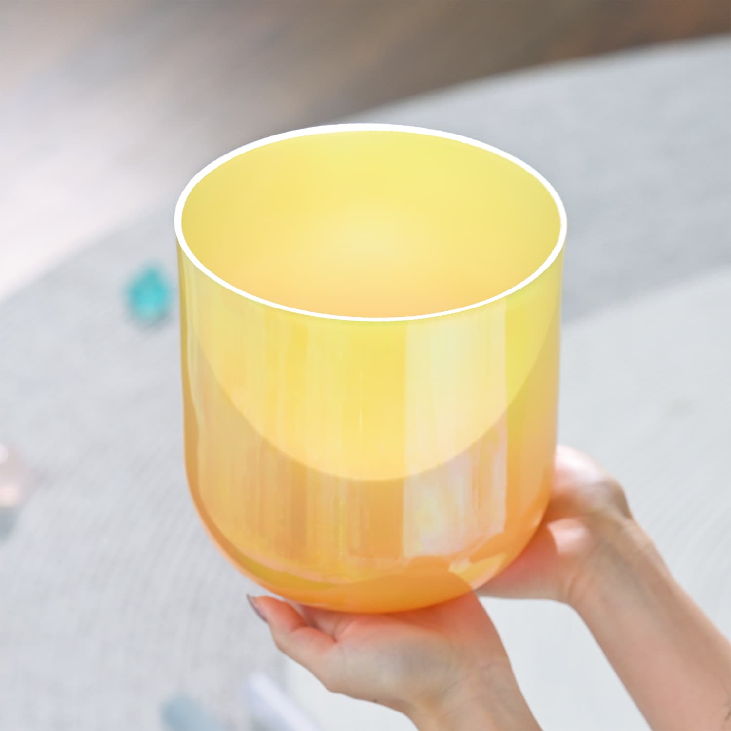 CVNC Alchemy Autumn Yellow Singing Bowl with Carrier Bag For Sound Healing