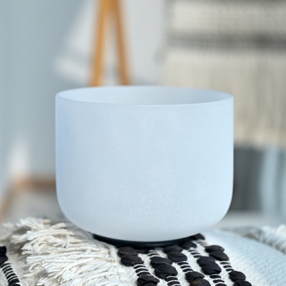 CVNC C Note Perfect Pitch Fifth Octave Frosted Crystal Singing Bowl