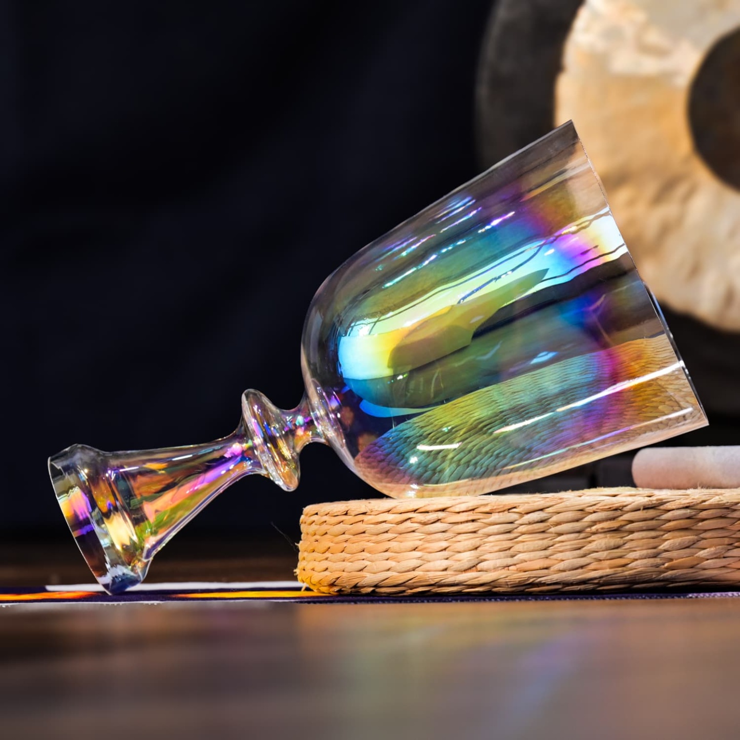 CVNC Quartz Crystal Chalice Bowl with Handle For Chakra Healing Meditation