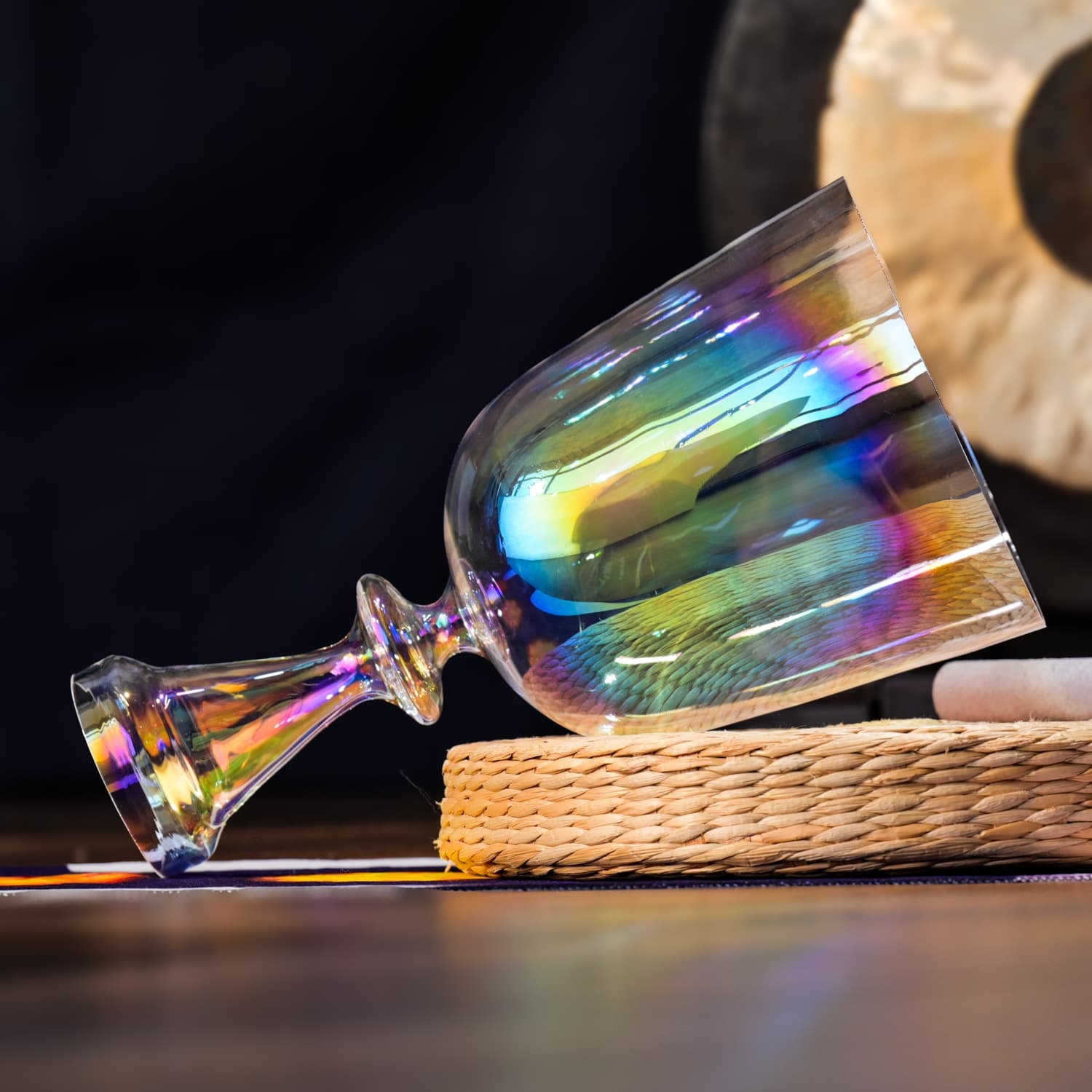 CVNC Quartz Crystal Chalice Bowl with Handle For Chakra Healing Meditation
