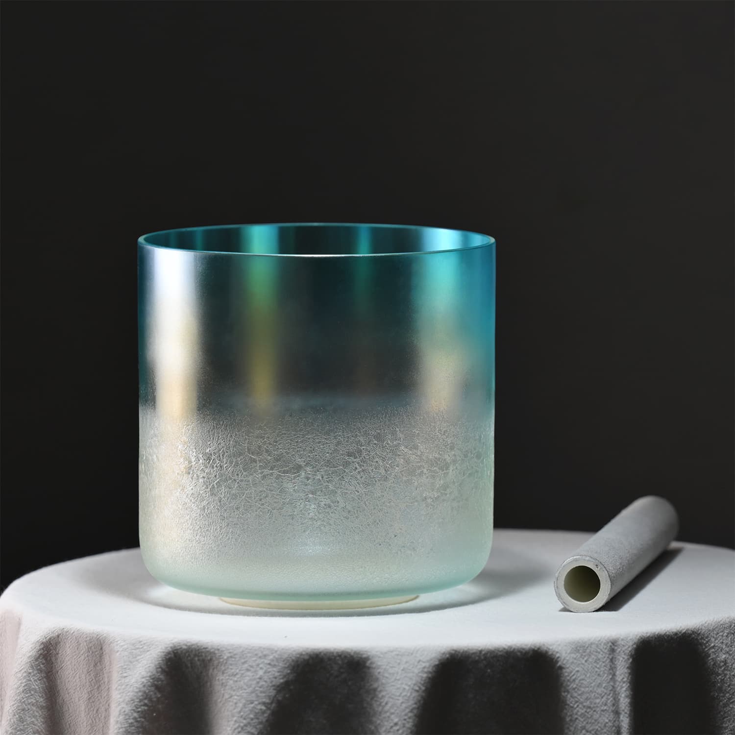 CVNC Frostbloom Blue Alchemy Singing Bowl with Carrier Bag For Sound Healing