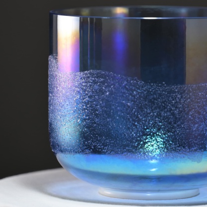 CVNC Glacier Blue Quicksand Alchemy Singing Bowl with Carrier Bag For Sound Healing