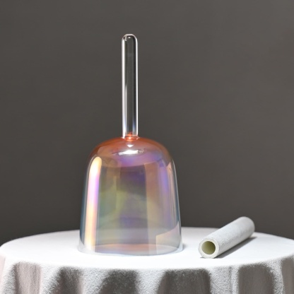 CVNC Chromatic Haze Handle Crystal Singing Bowl With Carrier Bag For Chakra Healing Meditation