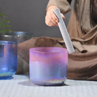 CVNC Neon Flowing Sand Alchemy Singing Bowl with Carrier Bag For Chakra Healing Meditation