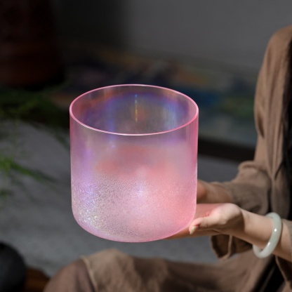 CVNC Frostbloom Pink Alchemy Singing Bowl with Carrier Bag For Sound Healing
