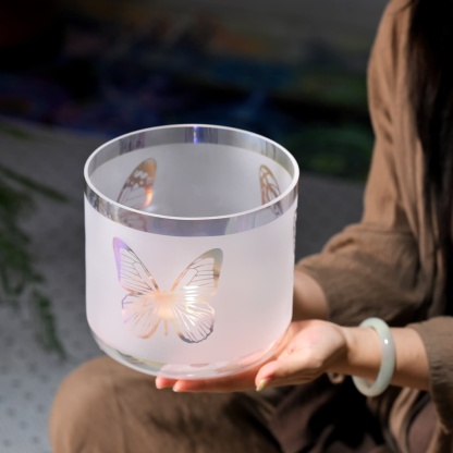 CVNC Snowland Butterfly Alchemy Singing Bowl with Carrier Bag For Sound Healing