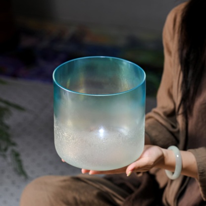 CVNC Frostbloom Blue Alchemy Singing Bowl with Carrier Bag For Sound Healing