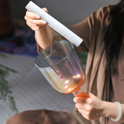 CVNC Chromatic Haze Handle Crystal Singing Bowl With Carrier Bag For Chakra Healing Meditation
