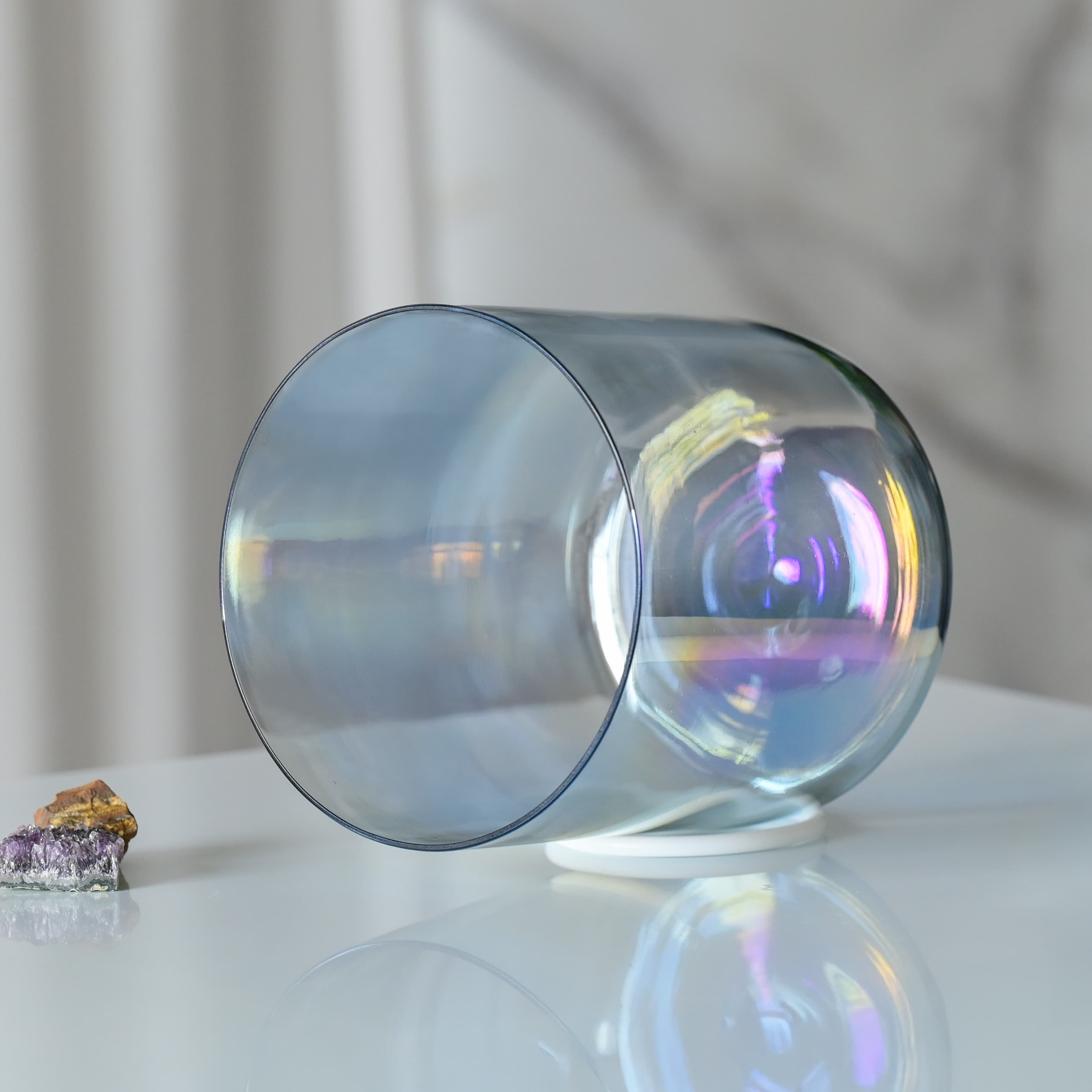 CVNC Crystal Vast Star Field Alchemy 432 Hz Perfect Pitch Crystal Singing Bowl with Carrier Bag For Sound Healing