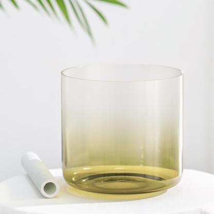 CVNC Aria Crystal Moss Alchemy Solar Plexus Chakra Singing Bowl with Carrier Bag For Sound Healing
